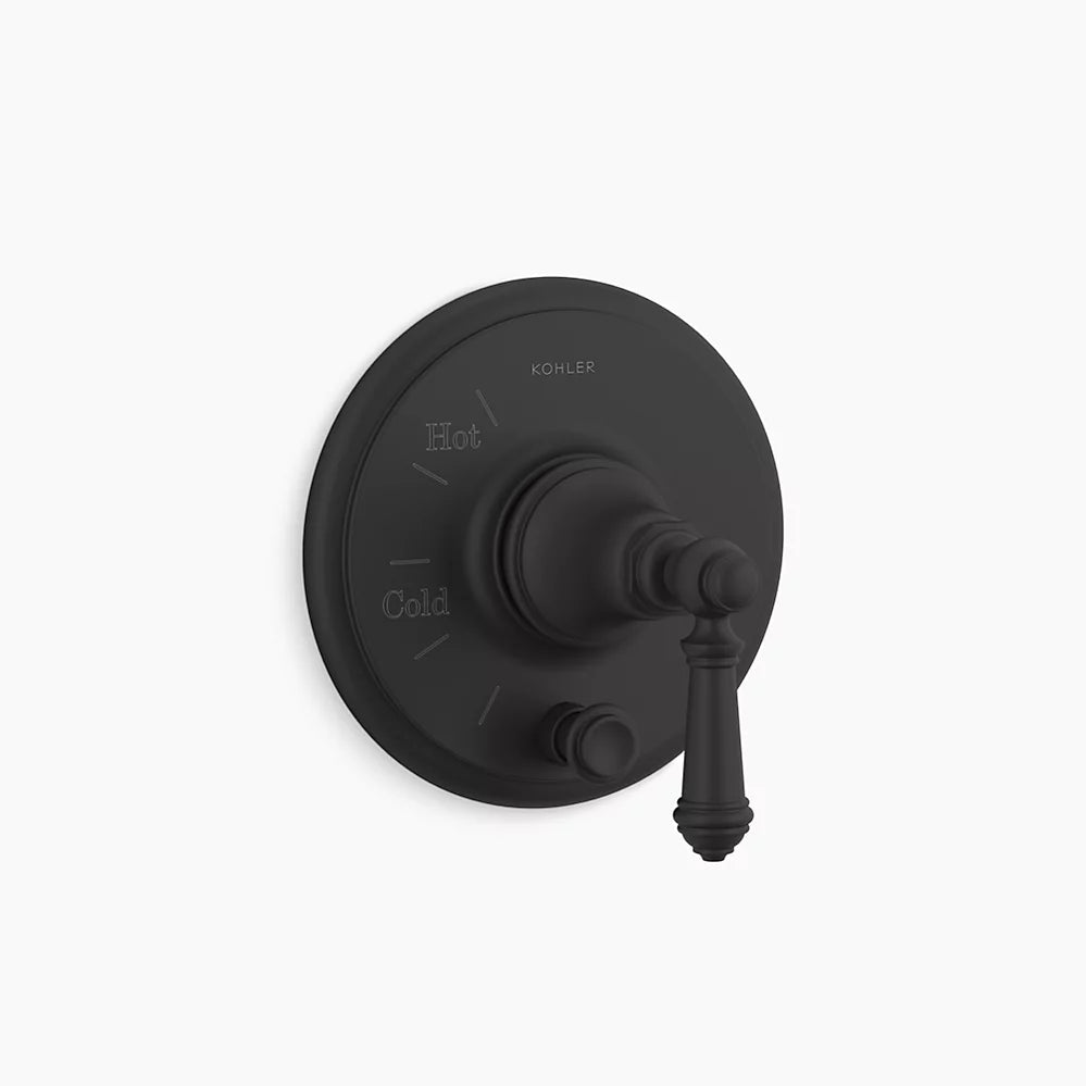 Kohler Rite-Temp® valve trim with push-button diverter and lever handle