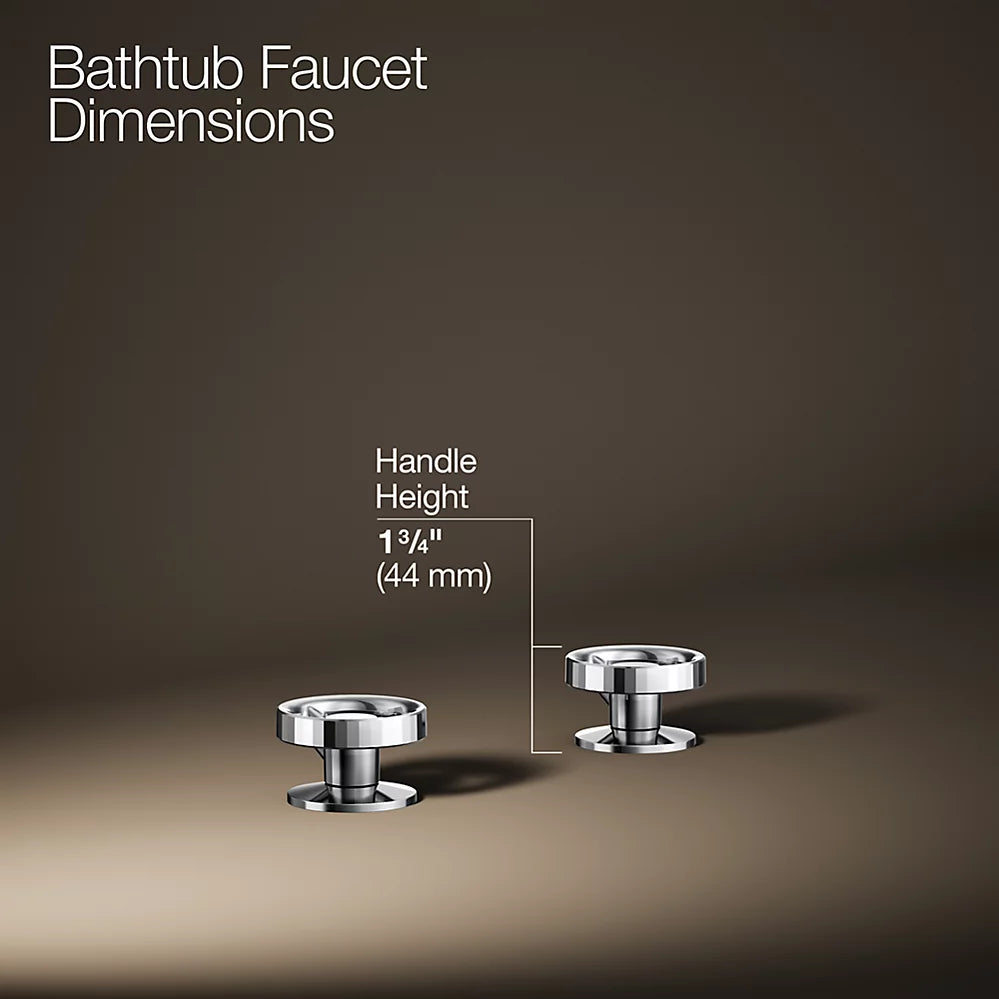 Kohler Deck-mount bath faucet handles with Industrial design