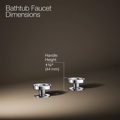 Kohler Deck-mount bath faucet handles with Industrial design
