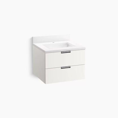 Kohler 24" wall-hung bathroom vanity cabinet with sink and quartz top