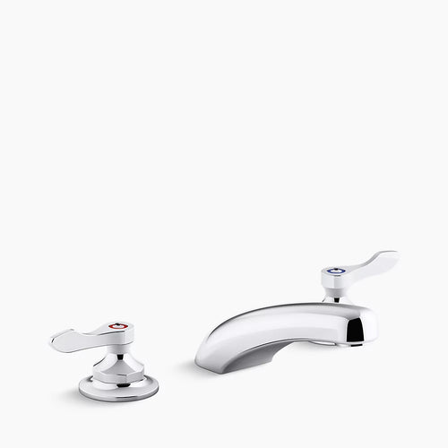 Kohler 1.0 gpm widespread bathroom sink faucet with aerated flow and lever handles, drain not included