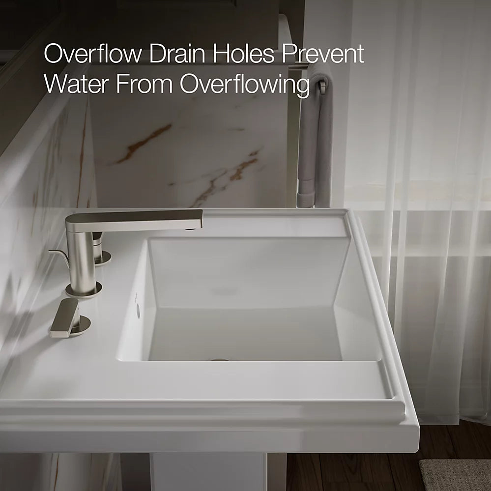 Kohler 24" square pedestal bathroom sink