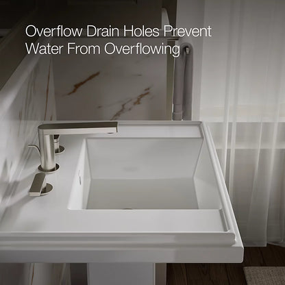 Kohler 24" square pedestal bathroom sink