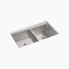 Kohler Smart Divide® 32" undermount double-bowl workstation kitchen sink