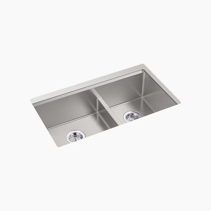 Kohler Smart Divide® 32" undermount double-bowl workstation kitchen sink