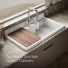 Kohler Farmstead® 45" top-/wall-mount single-bowl workstation farmhouse kitchen sink