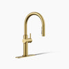 Kohler Touchless pull-down kitchen sink faucet with three-function sprayhead