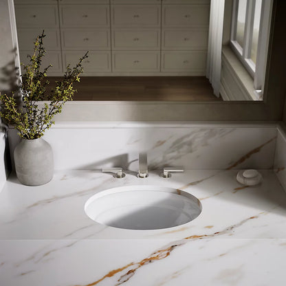 Kohler 20-3/4" oval undermount bathroom sink, no overflow