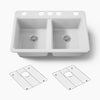 Kohler Riverby® 33" undermount double-bowl kitchen sink