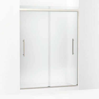 Kohler Frameless sliding shower door, 79-1/16" H x 54-5/8 - 59-5/8" W, with 5/16" thick Frosted glass