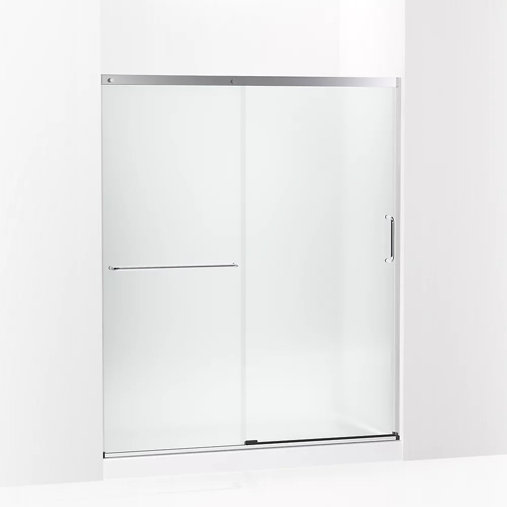 Kohler Sliding shower door, 70-1/2" H x 56-1/4 - 59-5/8" W, with 1/4" thick Frosted glass