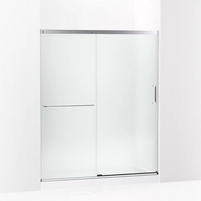 Kohler Sliding shower door, 70-1/2" H x 56-1/4 - 59-5/8" W, with 1/4" thick Frosted glass