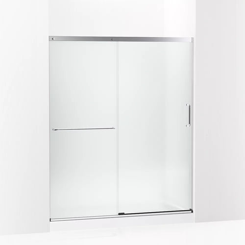 Kohler Sliding shower door, 70-1/2" H x 56-1/4 - 59-5/8" W, with 1/4" thick Frosted glass