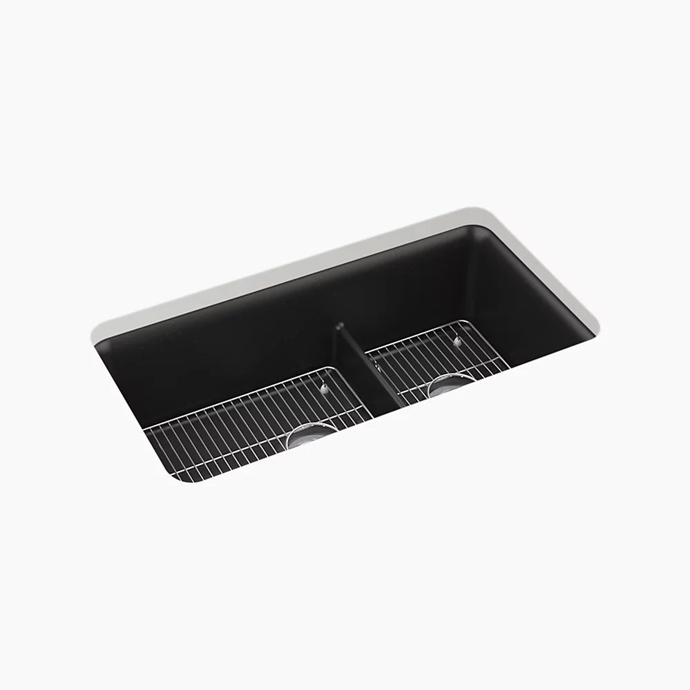Kohler Smart Divide® 33-1/2" undermount double-bowl kitchen sink