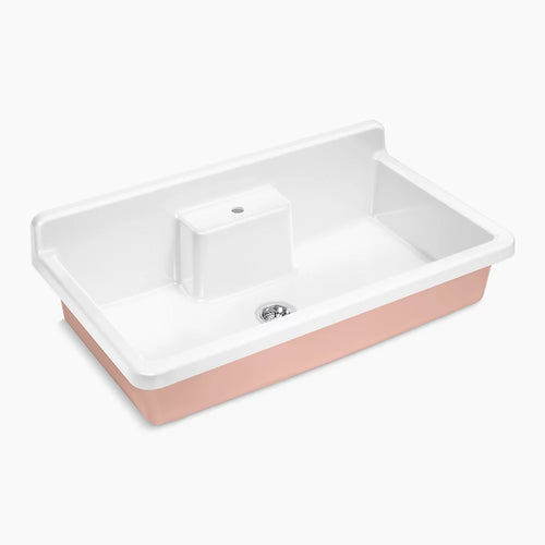 Kohler 45" top-/wall-mount single-bowl workstation farmhouse kitchen sink