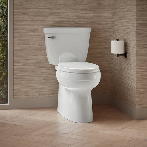 Kohler Two-piece elongated toilet with skirted trapway, 1.28 gpf