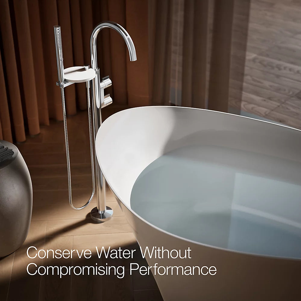 Kohler Floor-mount bath filler trim with lever handles and handshower