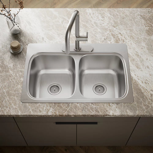 Kohler Verse™ 33" top-mount double-bowl kitchen sink