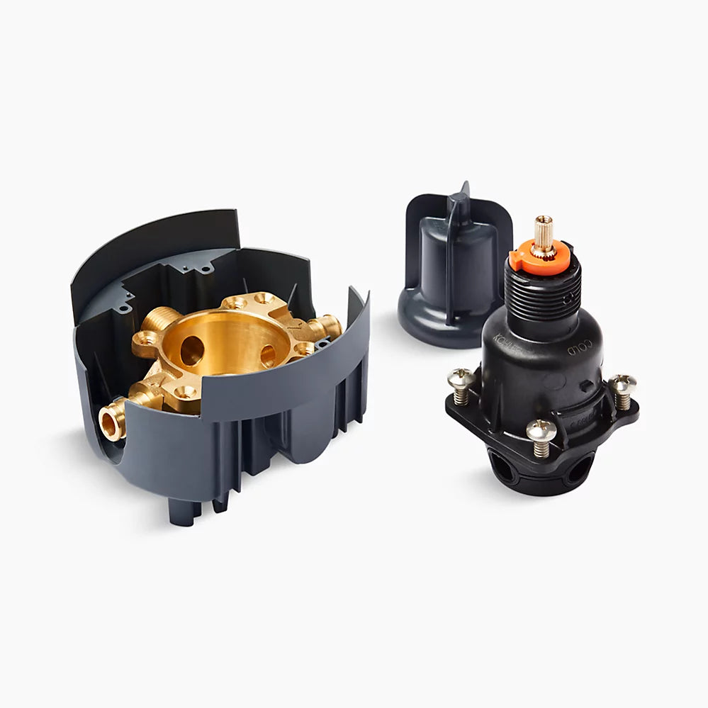 Kohler Pressure-balancing valve body and cartridge kit with PEX expansion connections
