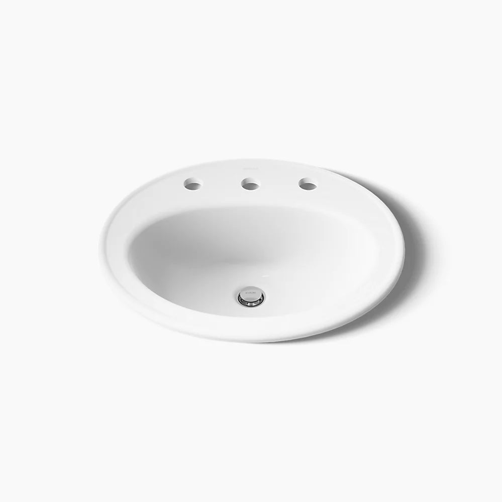 Kohler 20-1/4" oval drop-in bathroom sink
