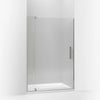 Kohler Pivot shower door, 74" H x 39-1/8 - 44" W, with 5/16" thick Crystal Clear glass