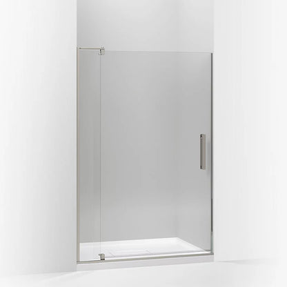 Kohler Pivot shower door, 74" H x 39-1/8 - 44" W, with 5/16" thick Crystal Clear glass