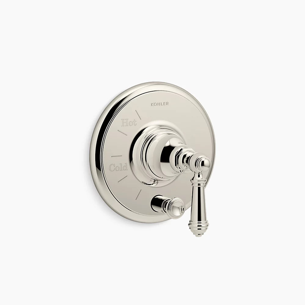 Kohler Rite-Temp® valve trim with push-button diverter and lever handle