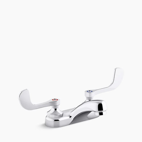 Kohler 1.0 gpm centerset bathroom sink faucet with aerated flow and wristblade handles, drain not included