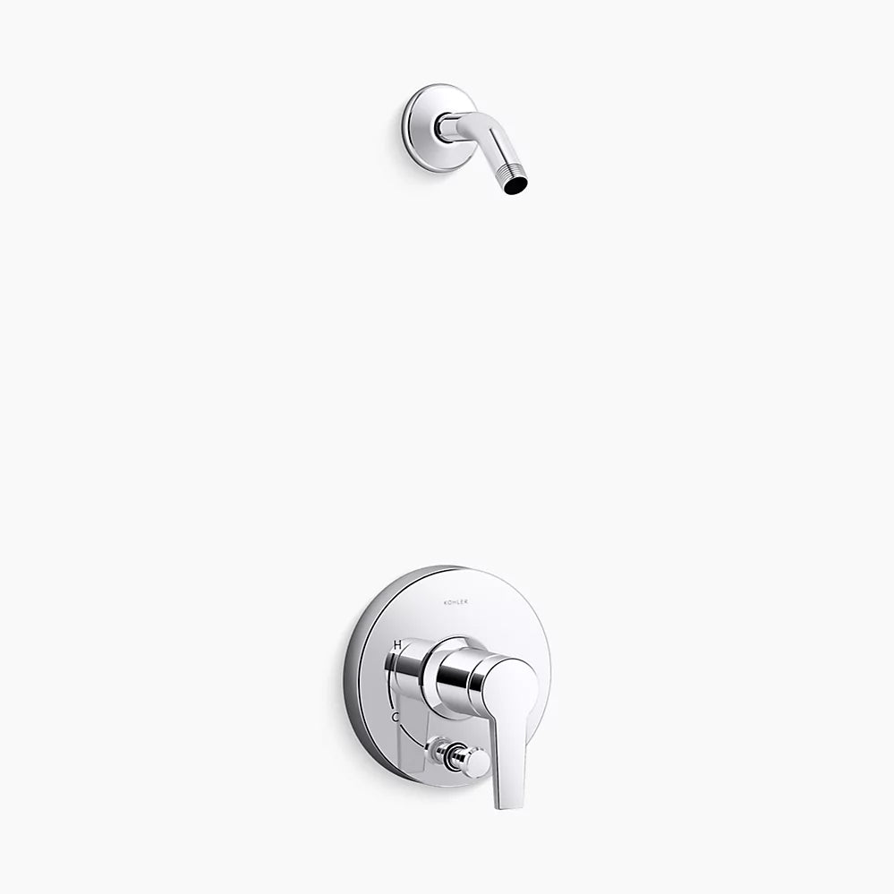 Kohler Rite-Temp® shower trim kit with push-button diverter, less showerhead