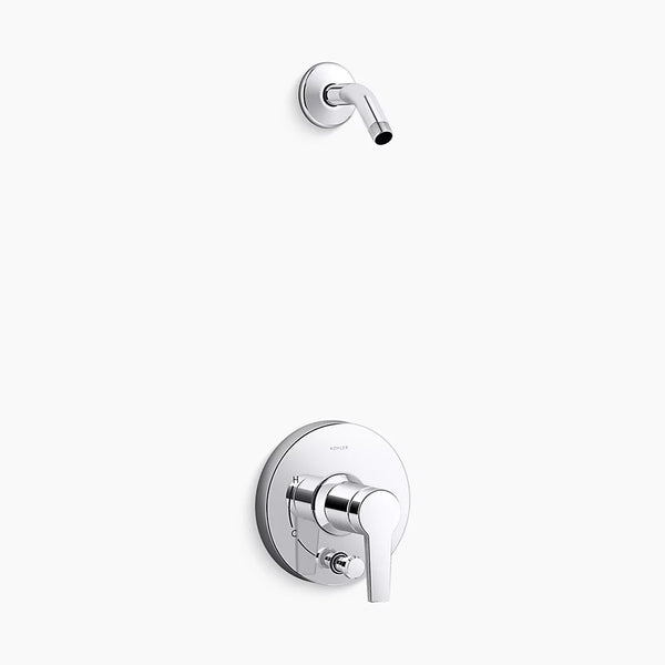 Kohler Rite-Temp® shower trim kit with push-button diverter, less showerhead