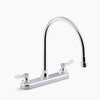 Kohler 1.8 gpm kitchen sink faucet with 9-5/16" gooseneck spout, aerated flow and lever handles