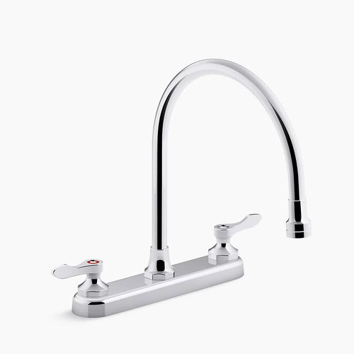 Kohler 1.8 gpm kitchen sink faucet with 9-5/16" gooseneck spout, aerated flow and lever handles