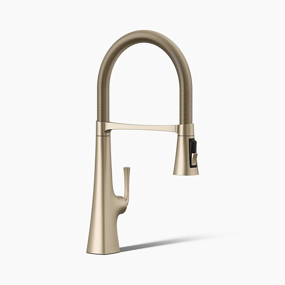 Kohler Graze® Semi-professional kitchen sink faucet with three-function sprayhead