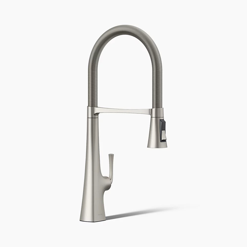 Kohler Graze® Semi-professional kitchen sink faucet with three-function sprayhead