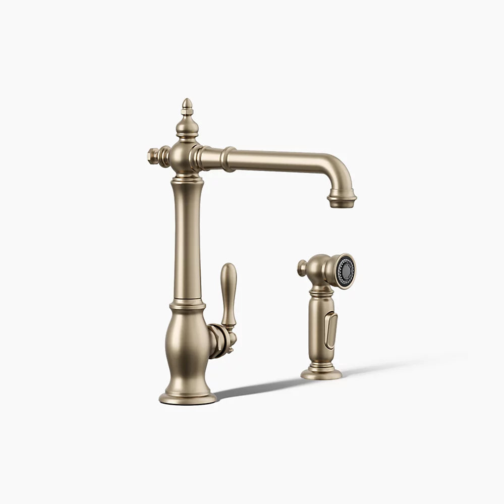 Kohler Artifacts® Single-handle kitchen sink faucet with side sprayer
