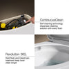 Cimarron® ContinuousClean ST two-piece round-front toilet, 1.28 gpf