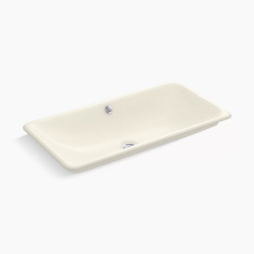 Iron Plains®30" rectangular drop-in/undermount/vessel bathroom sink with Biscuit painted underside