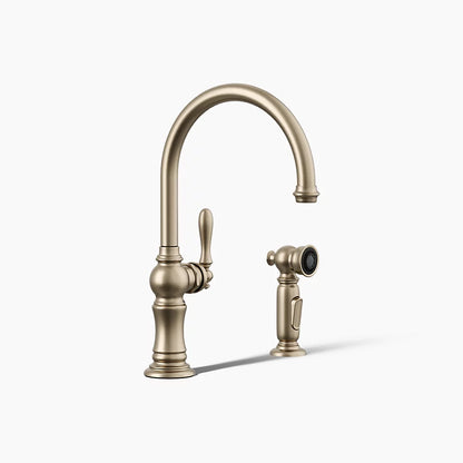 Kohler Artifacts® Single-handle kitchen sink faucet with two-function sprayhead
