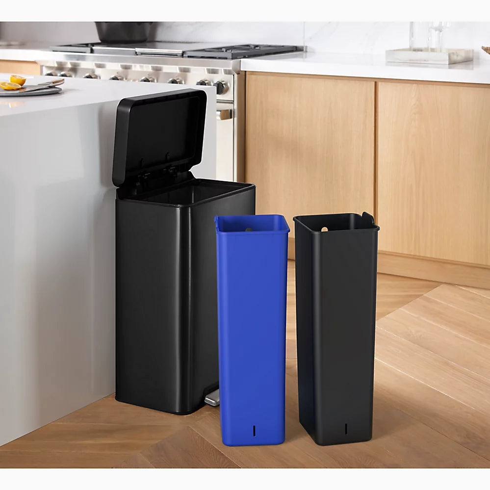 Kohler Dual-compartment step trash can