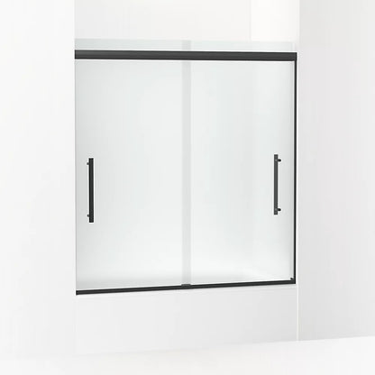 Kohler Frameless sliding bath door, 63-9/16" H x 54-5/8 - 59-5/8" W, with 5/16" thick Frosted glass