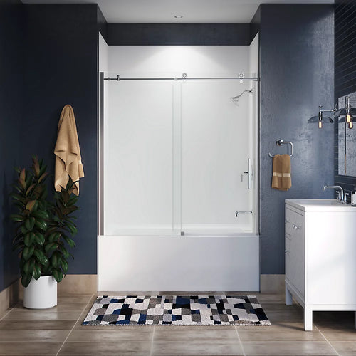 Kohler 62" H sliding bath door with 3/8"-thick glass