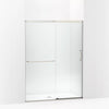 Kohler Sliding shower door, 70-1/2" H x 50-1/4 - 53-5/8" W, with 1/4" thick Crystal Clear glass