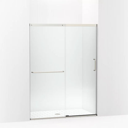 Kohler Sliding shower door, 70-1/2" H x 50-1/4 - 53-5/8" W, with 1/4" thick Crystal Clear glass