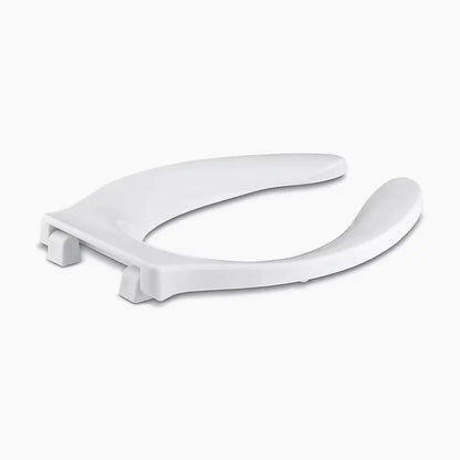 Kohler Elongated toilet seat with integrated handle and self-sustaining check hinge