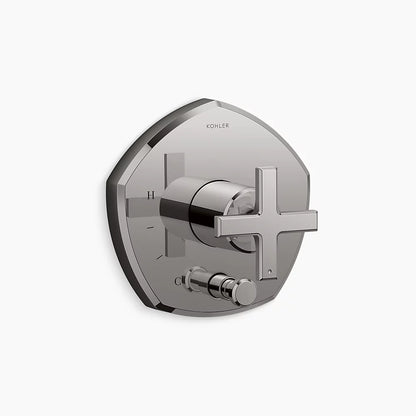 Kohler Rite-Temp® valve trim with push-button diverter and cross handle