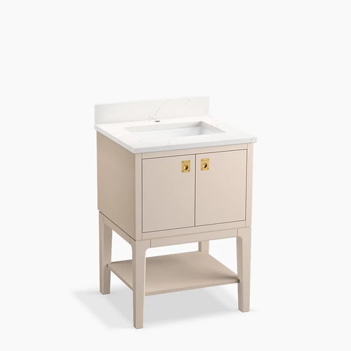 Kohler Seagrove By Studio Mcgee Cabinet and Quartz Top 24-Inch Single-Sink Bathroom Vanity