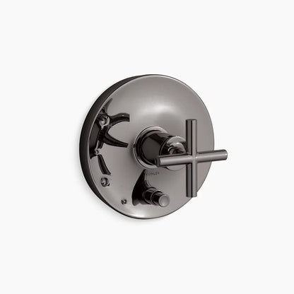 Kohler Rite-Temp® valve trim with push-button diverter and cross handle