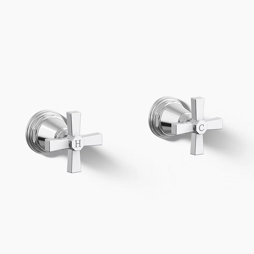 Kohler Deck-mount bath faucet handle trim with Cross design