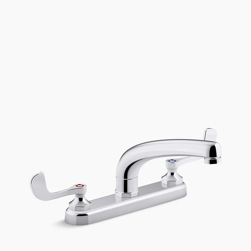 Kohler 1.5 gpm kitchen sink faucet with 8-3/16" swing spout, aerated flow and wristblade handles