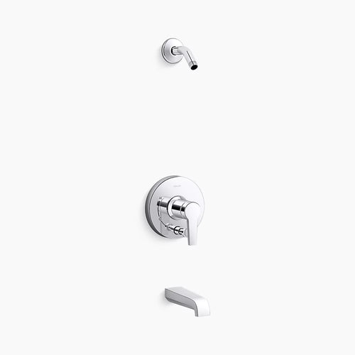 Kohler Rite-Temp® bath and shower trim kit with push-button diverter, without showerhead